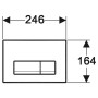 Кнопка смыва Geberit DELTA 50, пластик, белая, 115.119.11.1